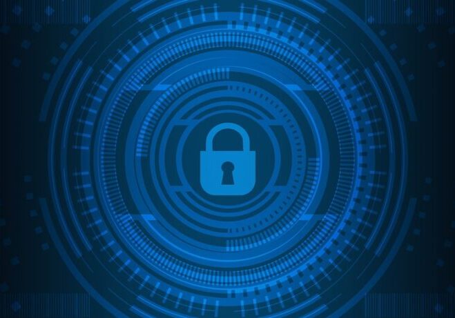 Free cyber security technology network illustration