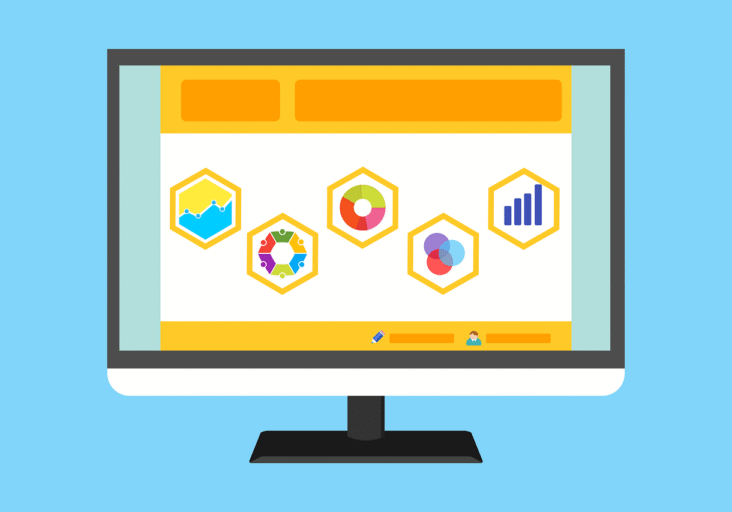Free statistic survey website vector