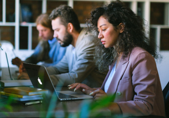 people working on computer